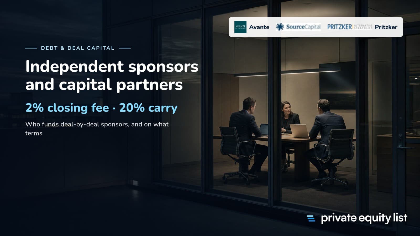 Independent Sponsors 2026: 38 Capital Partners and Typical Deal Terms