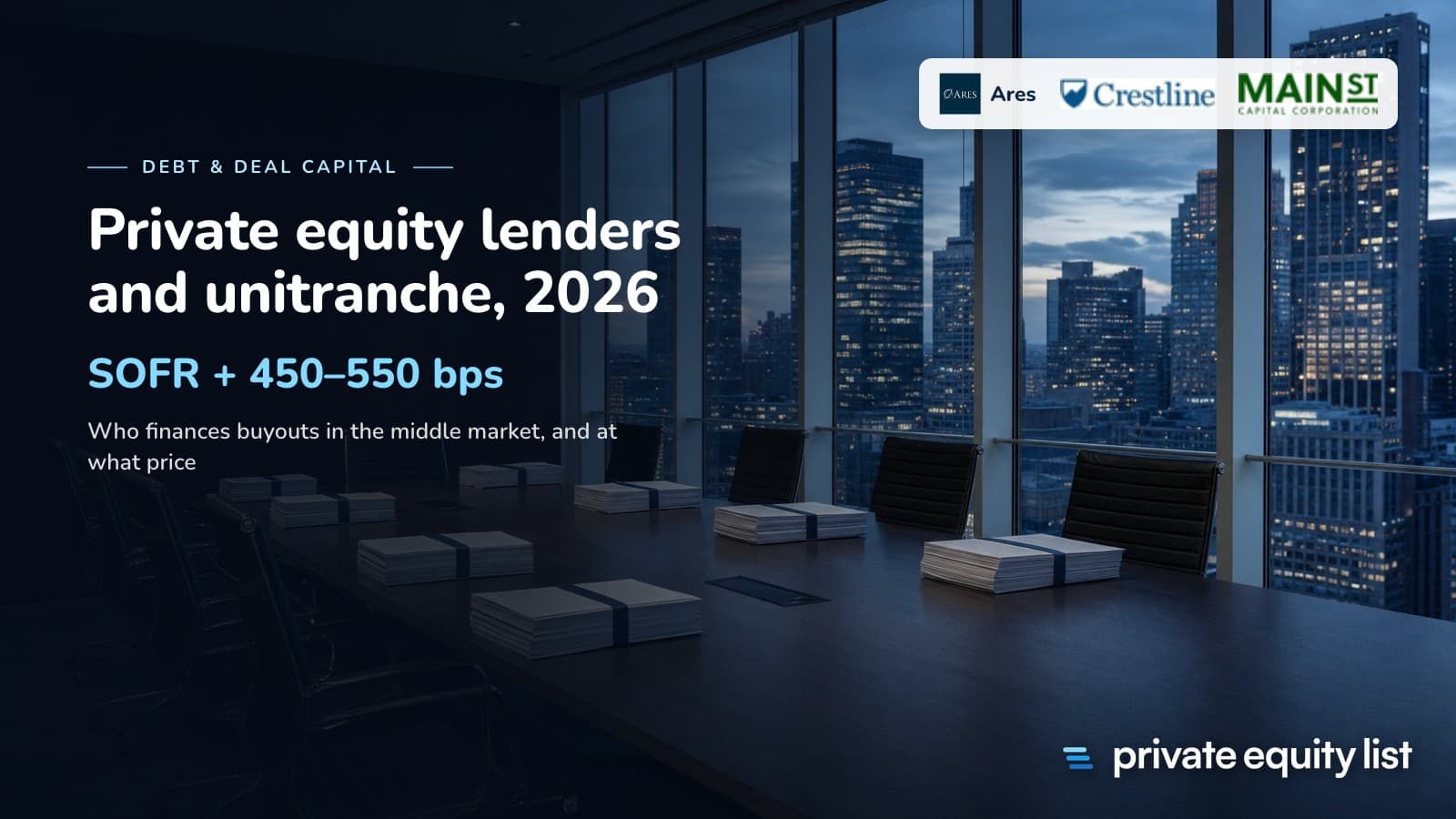 Private Equity Lenders 2026: 60 Unitranche and Middle Market Lenders